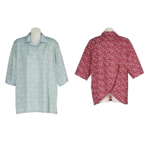 Adaptive Short Sleeved Ladies Polo Petal Back Clothing
