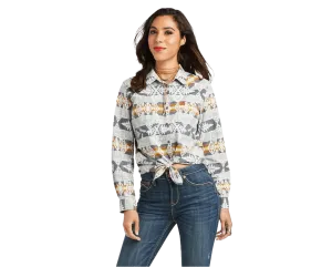 Ariat Ladies Pendleton Billie Jean Arrowhead Grey Shirt