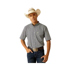 Ariat Men's Trace Fitted Dress Blues Shirt