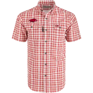Arkansas Hunter Creek Windowpane Plaid Short Sleeve Shirt
