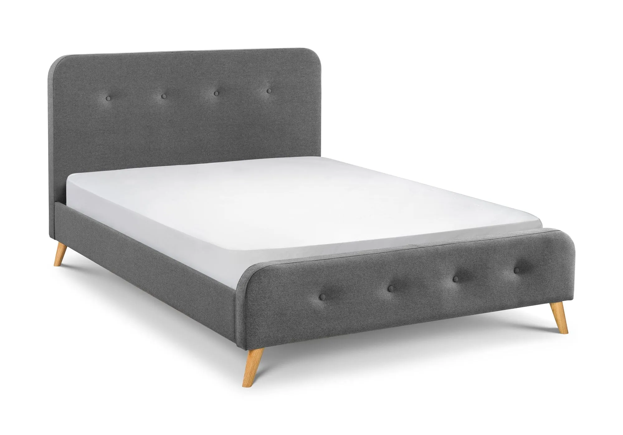 Astrid Curved Retro Buttoned Bed Frame 150Cm