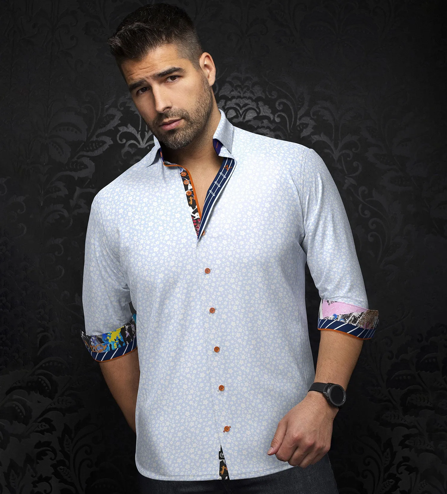 Au Noir Long Sleeve Minori Floral Shirt