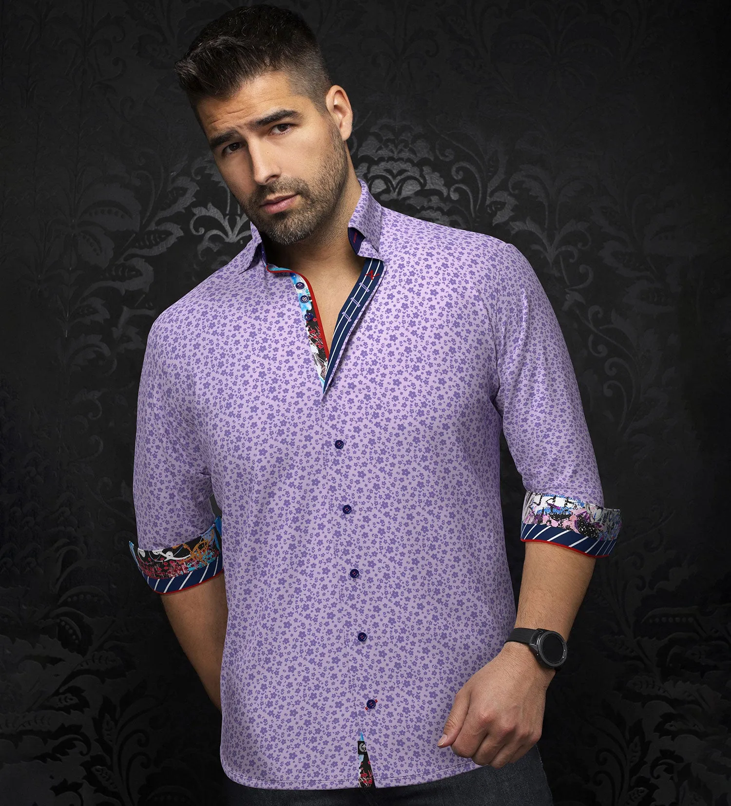 Au Noir Long Sleeve Minori Floral Shirt