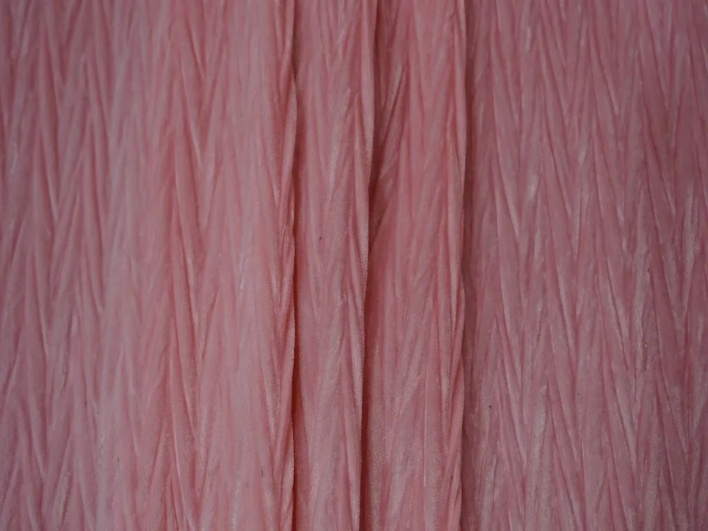 Baby Pink Crush Velvet Fabric