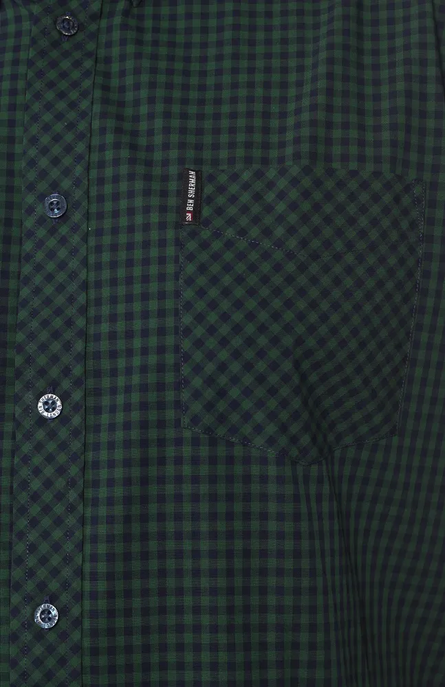 BEN SHERMAN GINGHAM BUTTON DOWN PINE GROVE