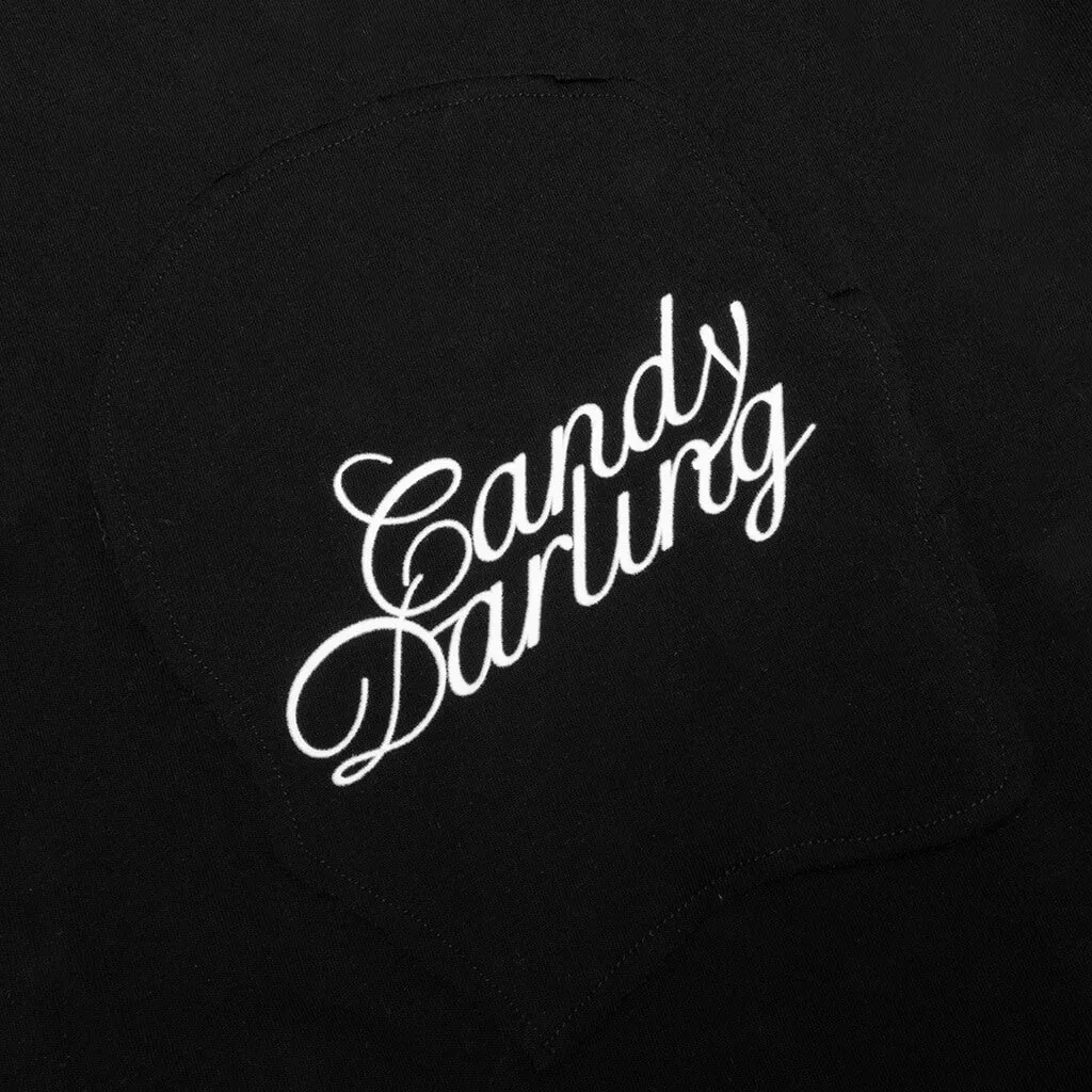 Candy Darling Applique T-Shirt - Black