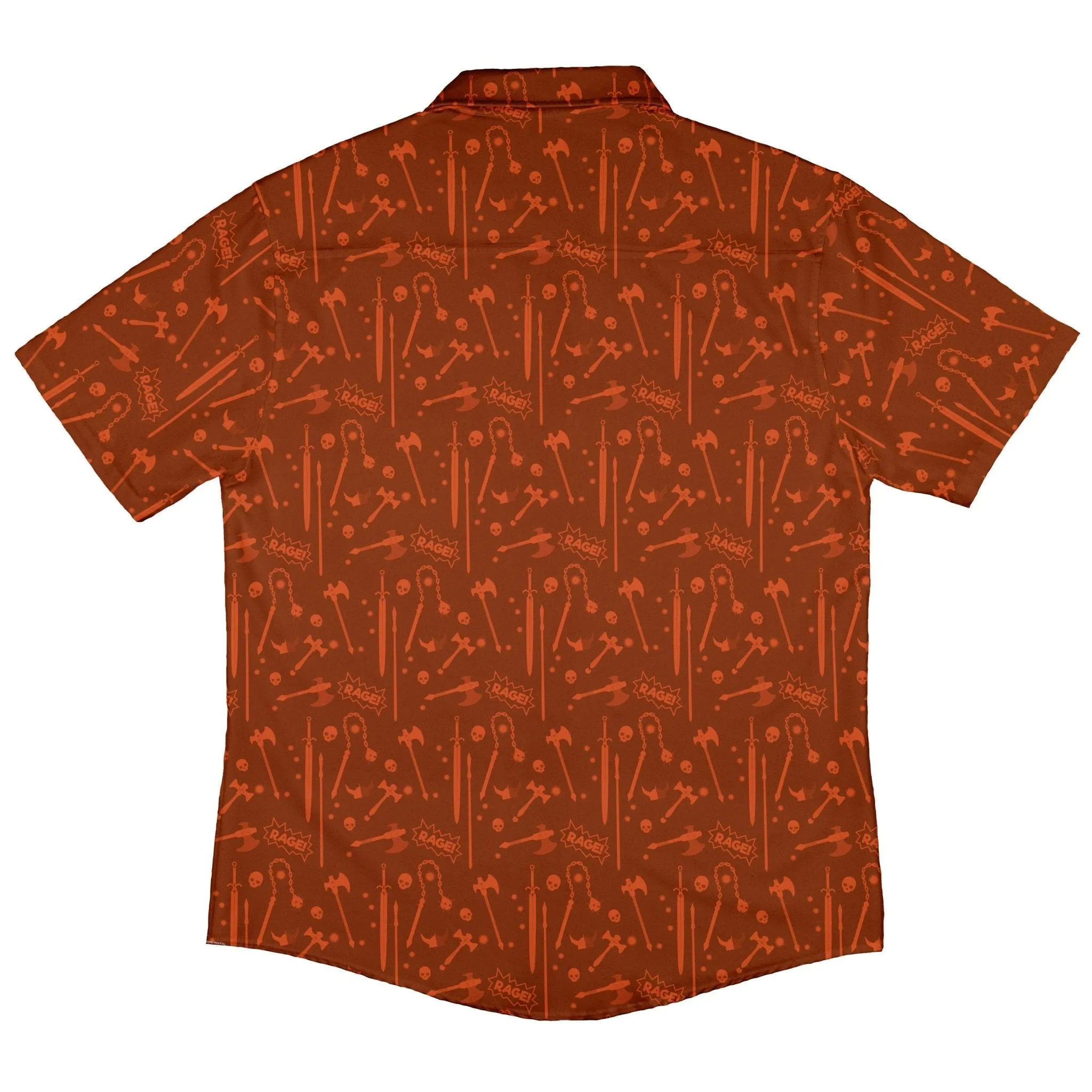 Dnd Barbarian Class Button Up Shirt
