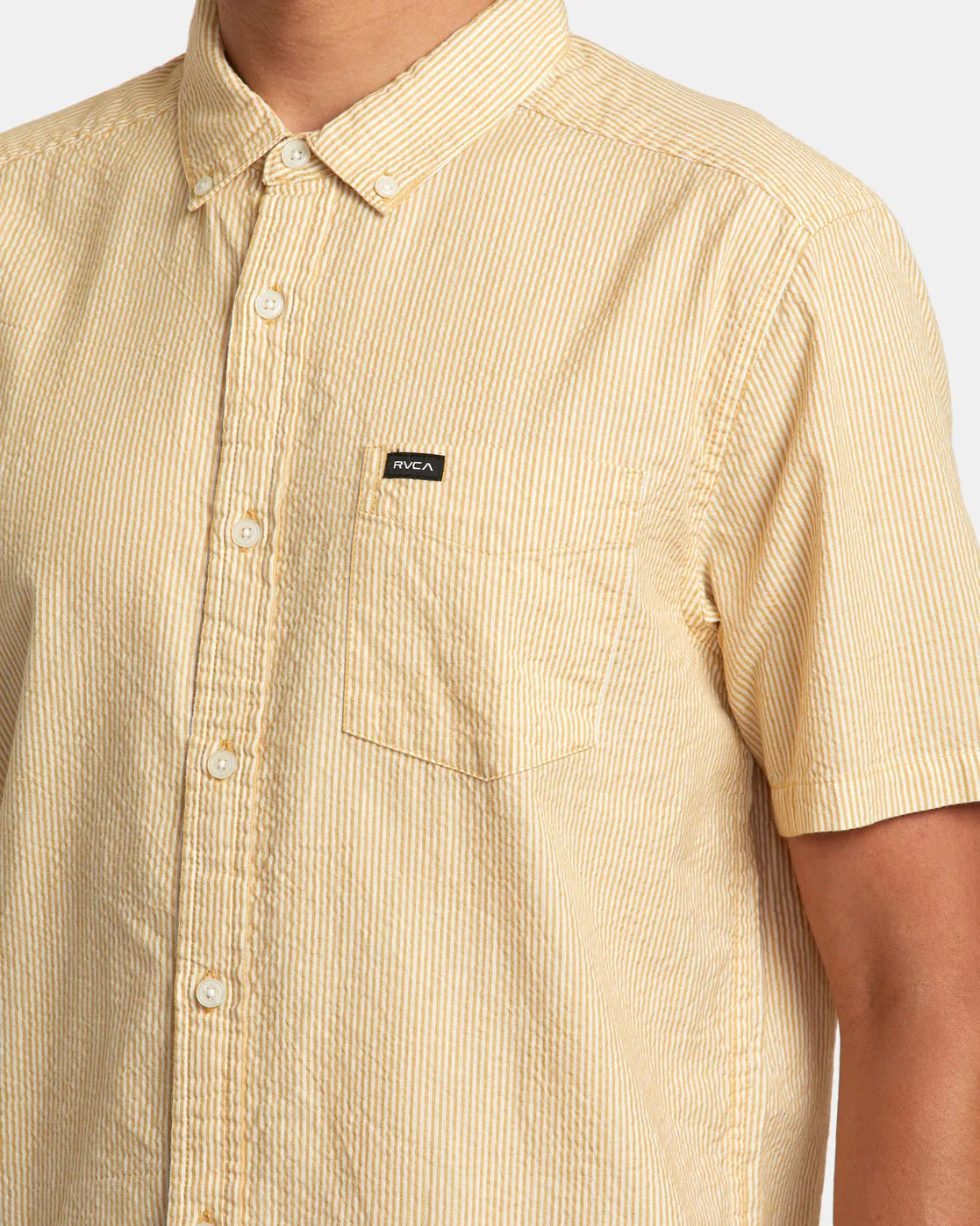 Endless Seersucker Short Sleeve Shirt - Butterscotch