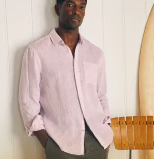 Faherty Linen Laguna Shirt Lavender Melange