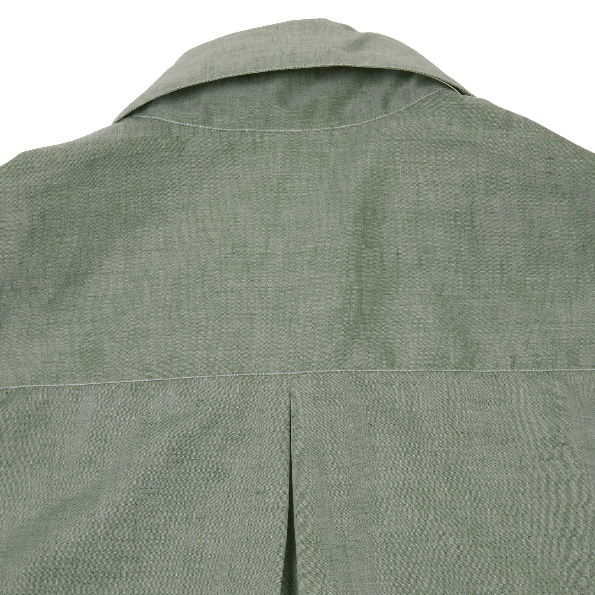 Finamore Women's Antonia Cotton / Linen Shirt in Green