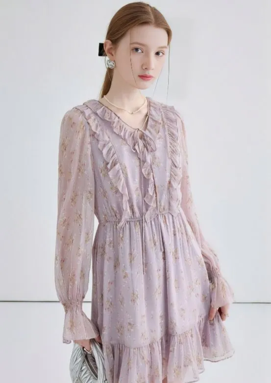 FLORAL SWEET CHIFFON DRESS