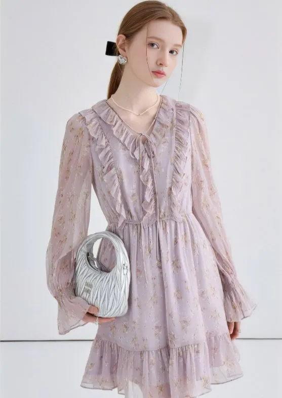 FLORAL SWEET CHIFFON DRESS