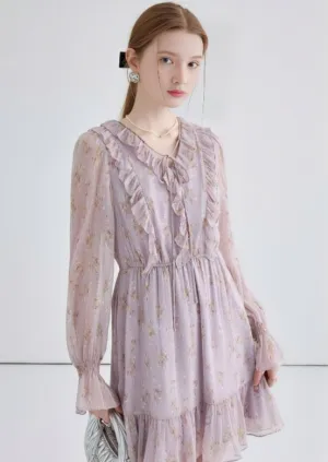 FLORAL SWEET CHIFFON DRESS