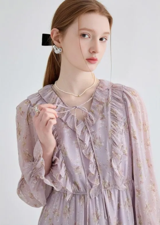 FLORAL SWEET CHIFFON DRESS