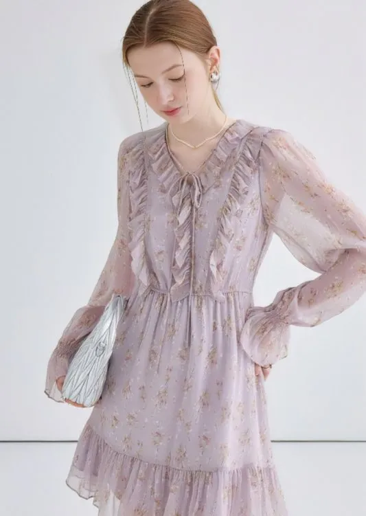 FLORAL SWEET CHIFFON DRESS