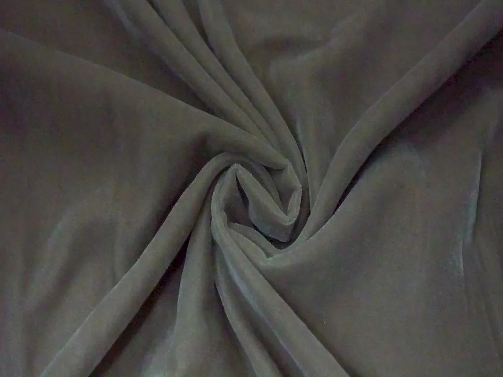 Grey Solid Velvet Fabric
