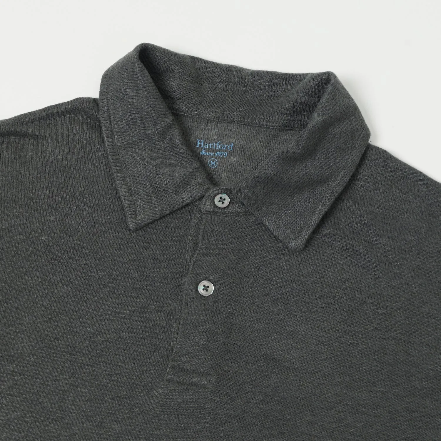Hartford BB86308 Linen Short Sleeve Polo - Thunder