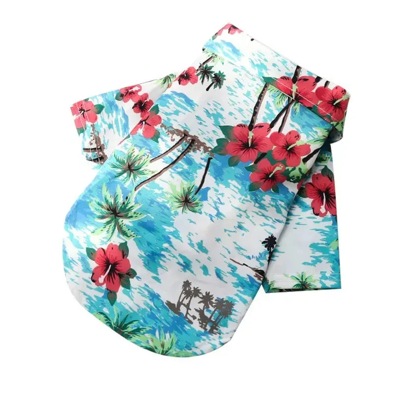 Hawaiian Style Dog Shirt Summer Pet Clothes for Small & Medium Dogs