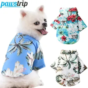Hawaiian Style Dog Shirt Summer Pet Clothes for Small & Medium Dogs