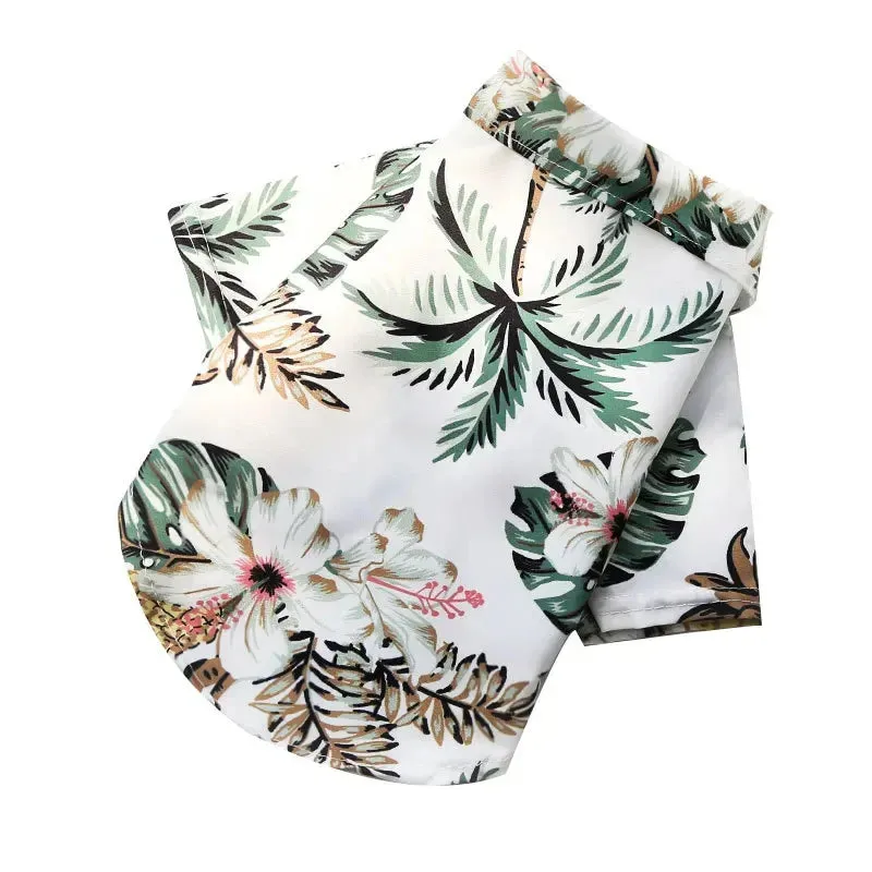 Hawaiian Style Dog Shirt Summer Pet Clothes for Small & Medium Dogs