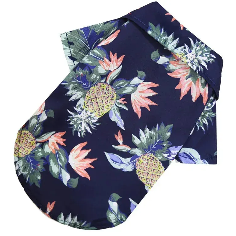 Hawaiian Style Dog Shirt Summer Pet Clothes for Small & Medium Dogs