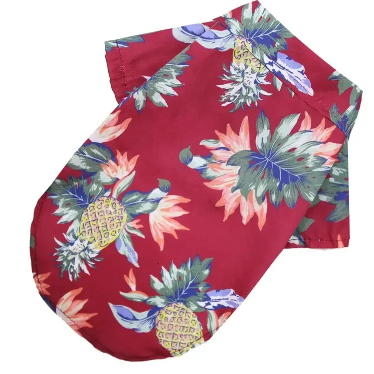 Hawaiian Style Dog Shirt Summer Pet Clothes for Small & Medium Dogs