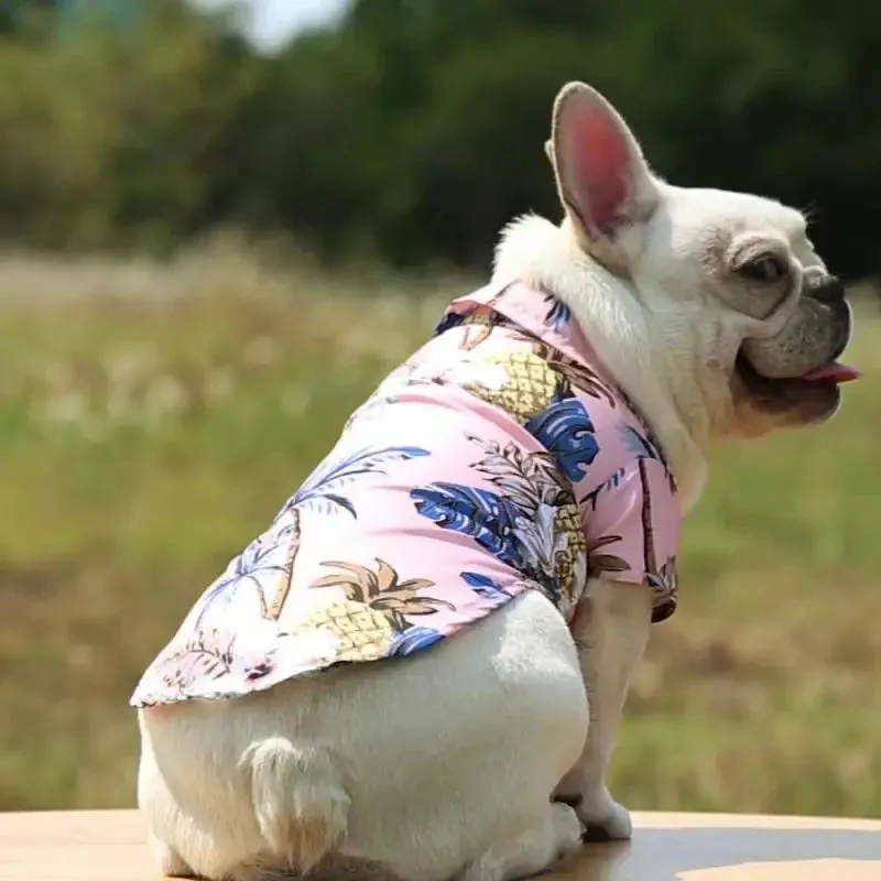Hawaiian Style Dog Shirt Summer Pet Clothes for Small & Medium Dogs