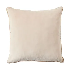 Hervey Cotton Velvet Cushion Oatmeal 45x45cm