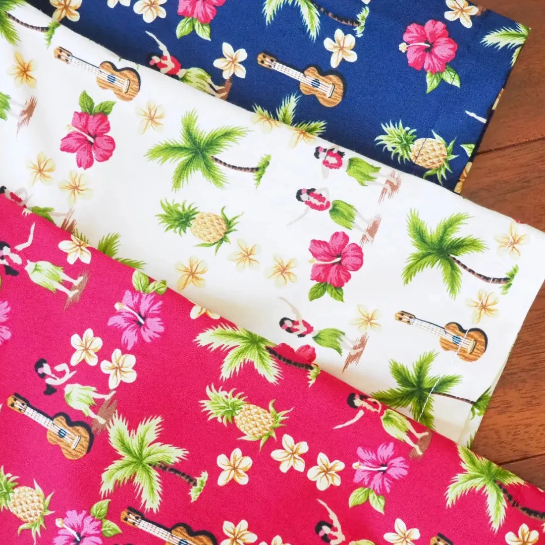 Hula Dream Blue Hawaiian Cotton Shirt