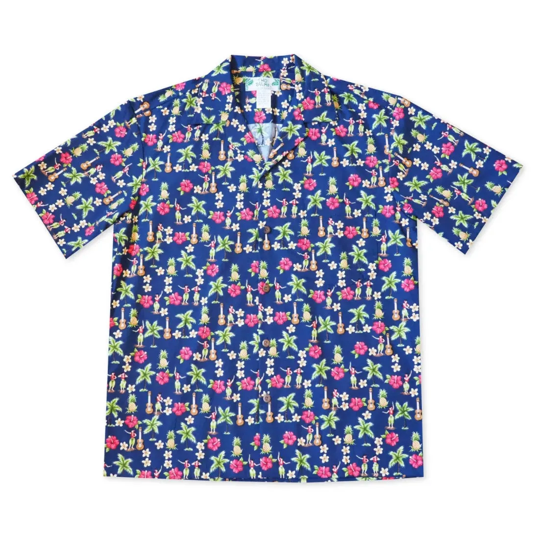 Hula Dream Blue Hawaiian Cotton Shirt