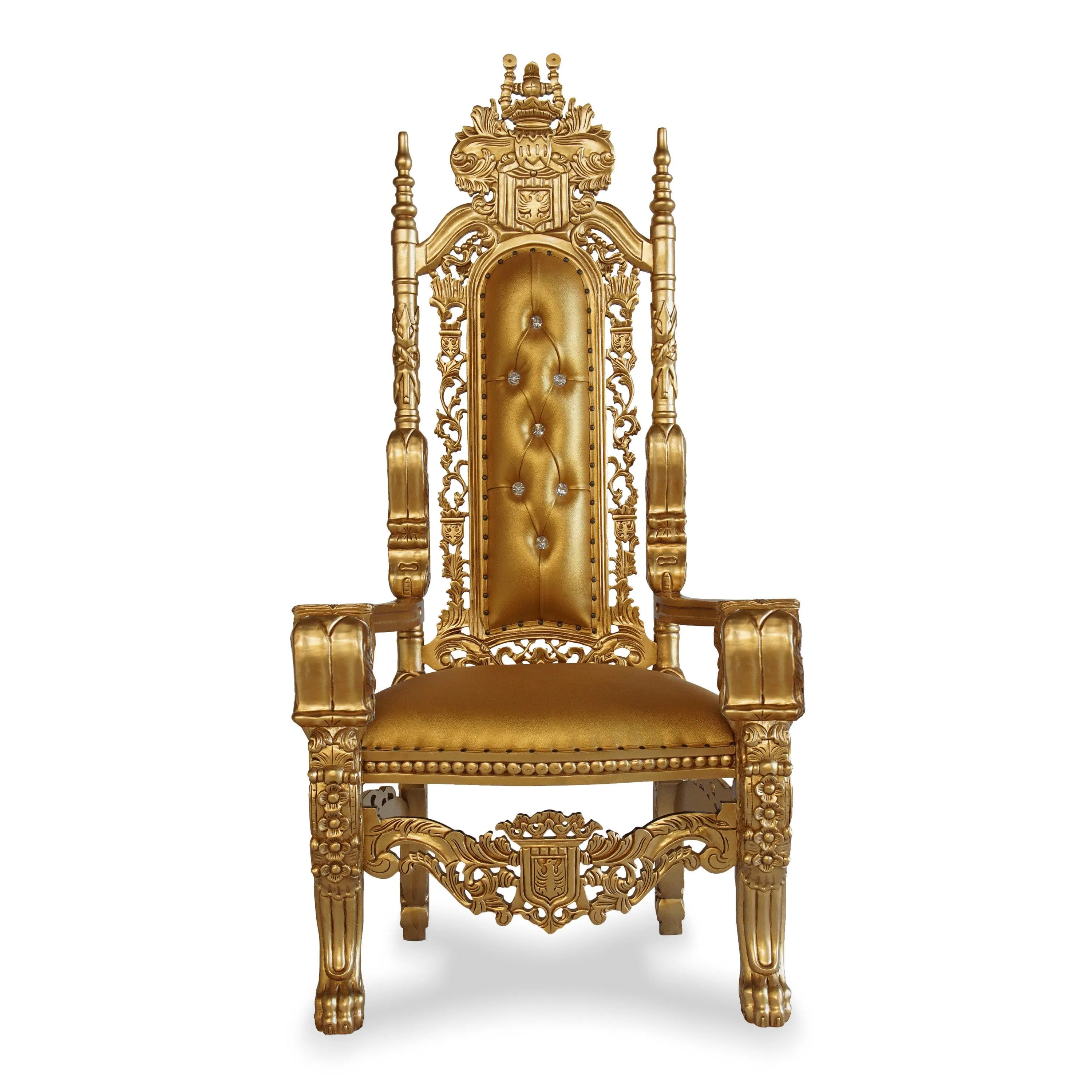 Luxurious High Back Throne Chair (Golden)