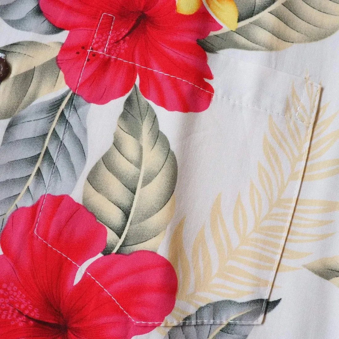 Makaha Cream Hawaiian Rayon Shirt