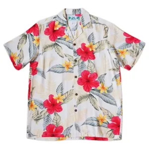 Makaha Cream Hawaiian Rayon Shirt