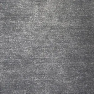 Malvolio Plain Velvet Fabric (By The Metre) Titanium