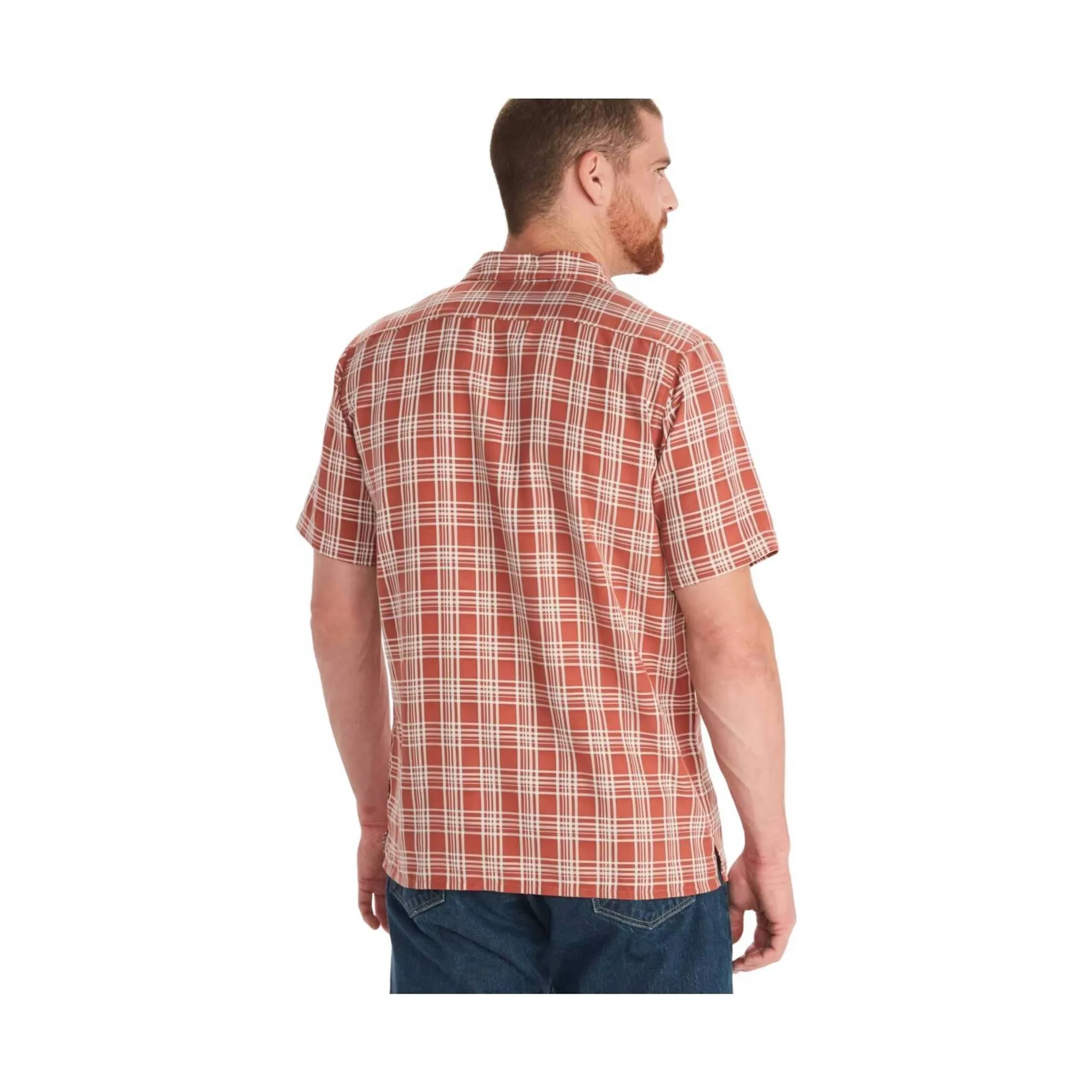 Marmot Men's Eldridge Novelty Classic Short Sleeve - Auburn/Papyrus - ONLINE STORE CREDIT/EXCHANGE ONLY