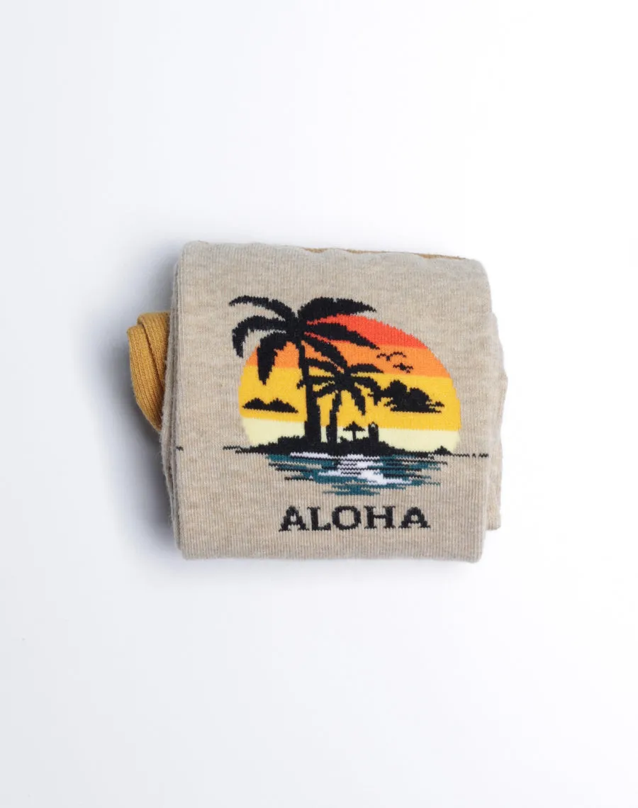 Men's Aloha Island Hawaiian Crew Socks