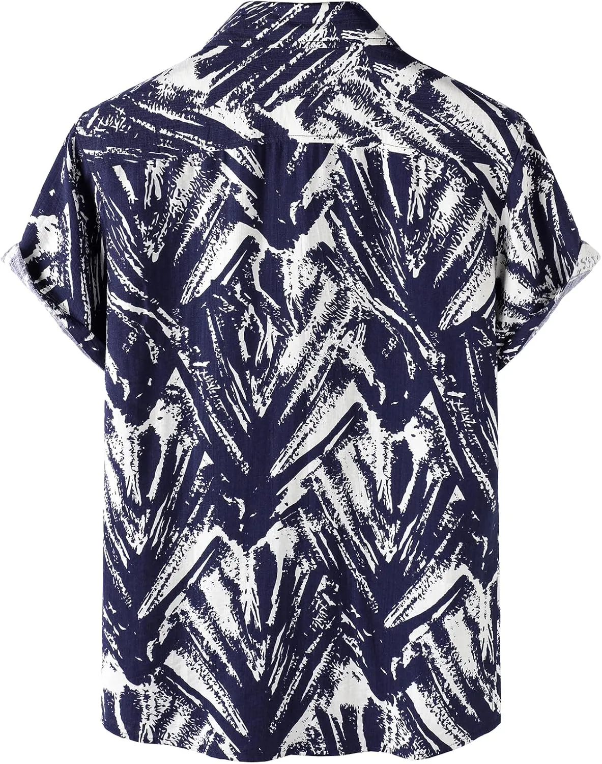 Men's Stylish Casual Printed Short Sleeve Button Down Shirts Summer Vacation Beach Tropical Hawaiian Shirt