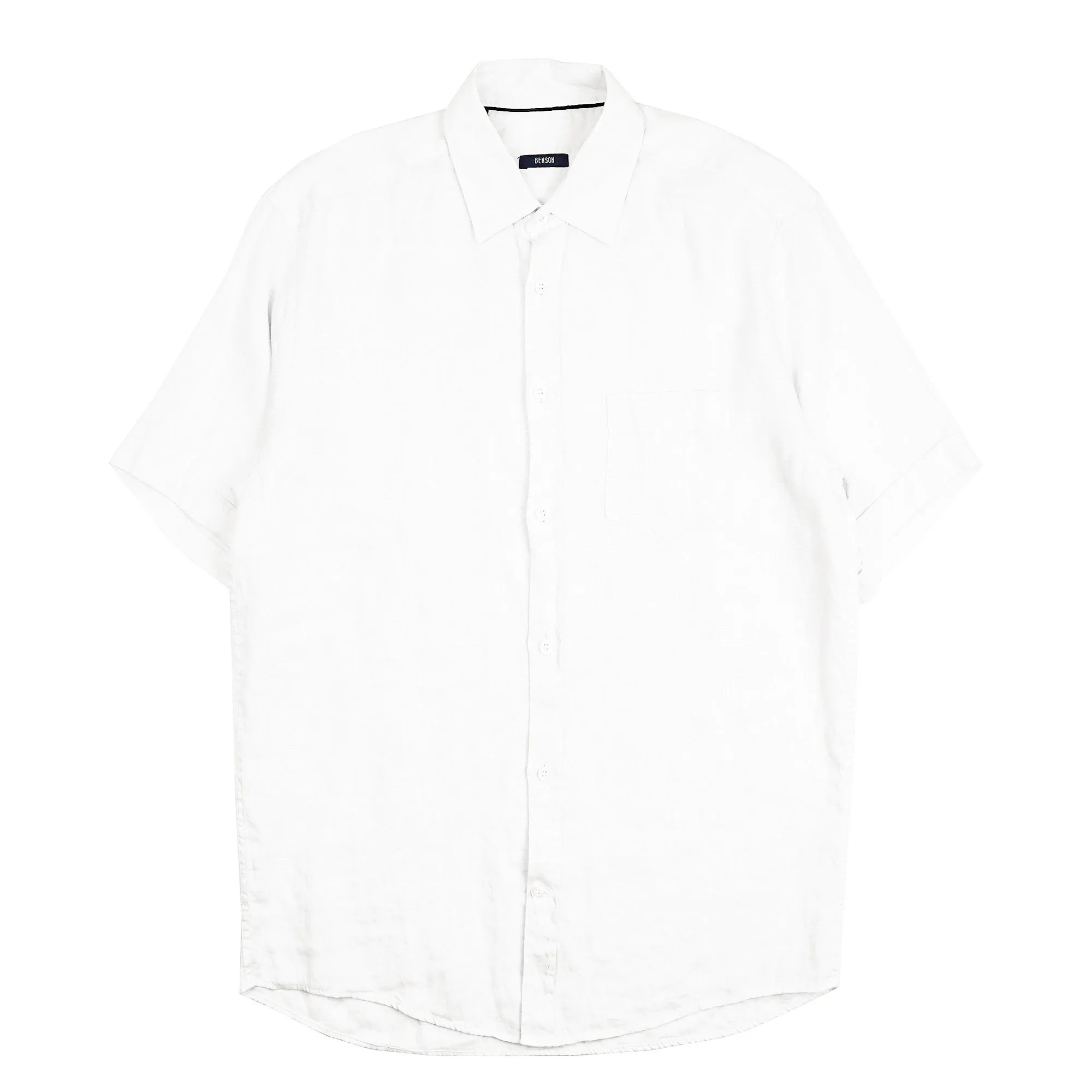 Miami White Short Sleeve Linen