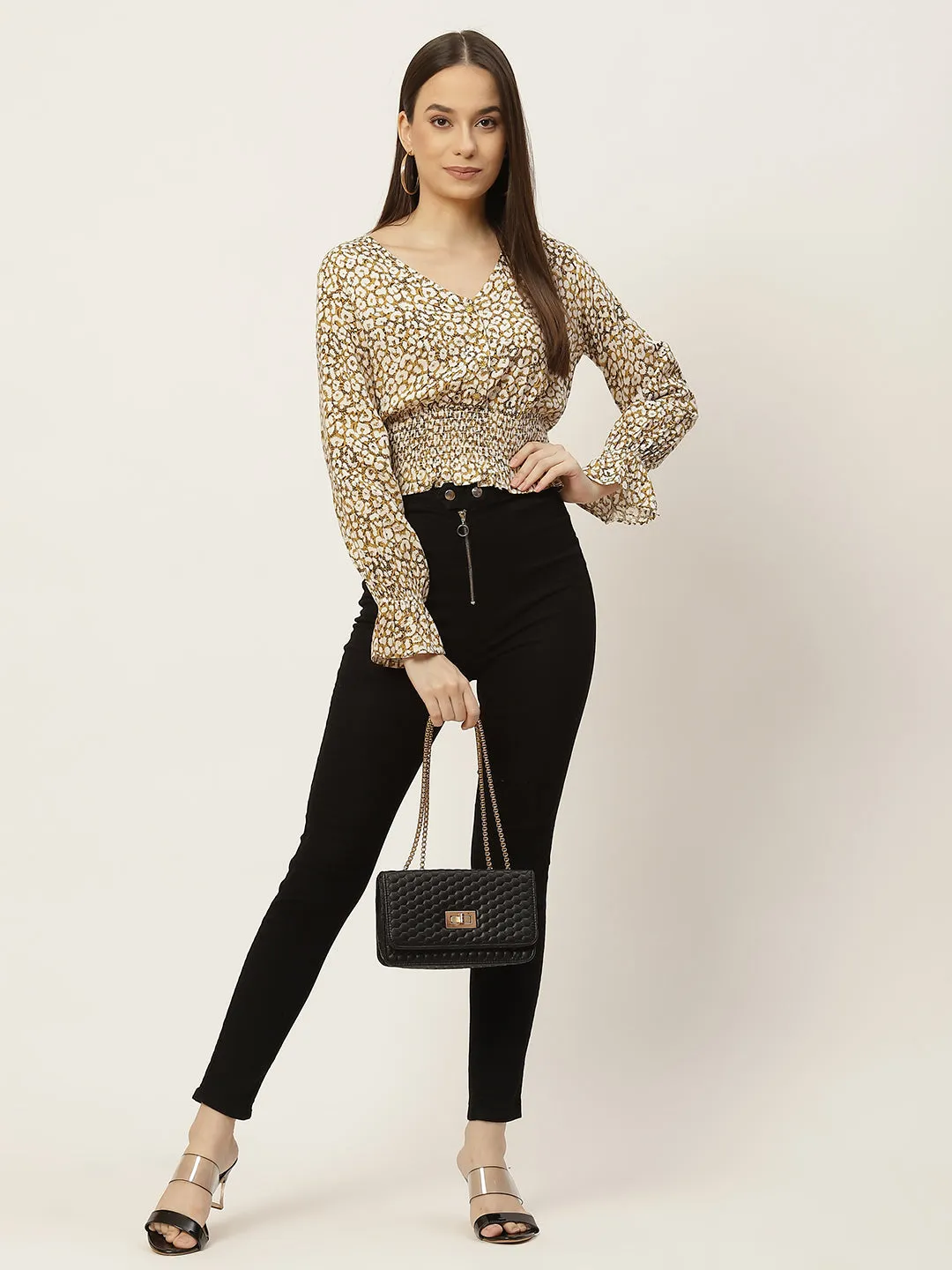 Multicoloured Floral Printed Top