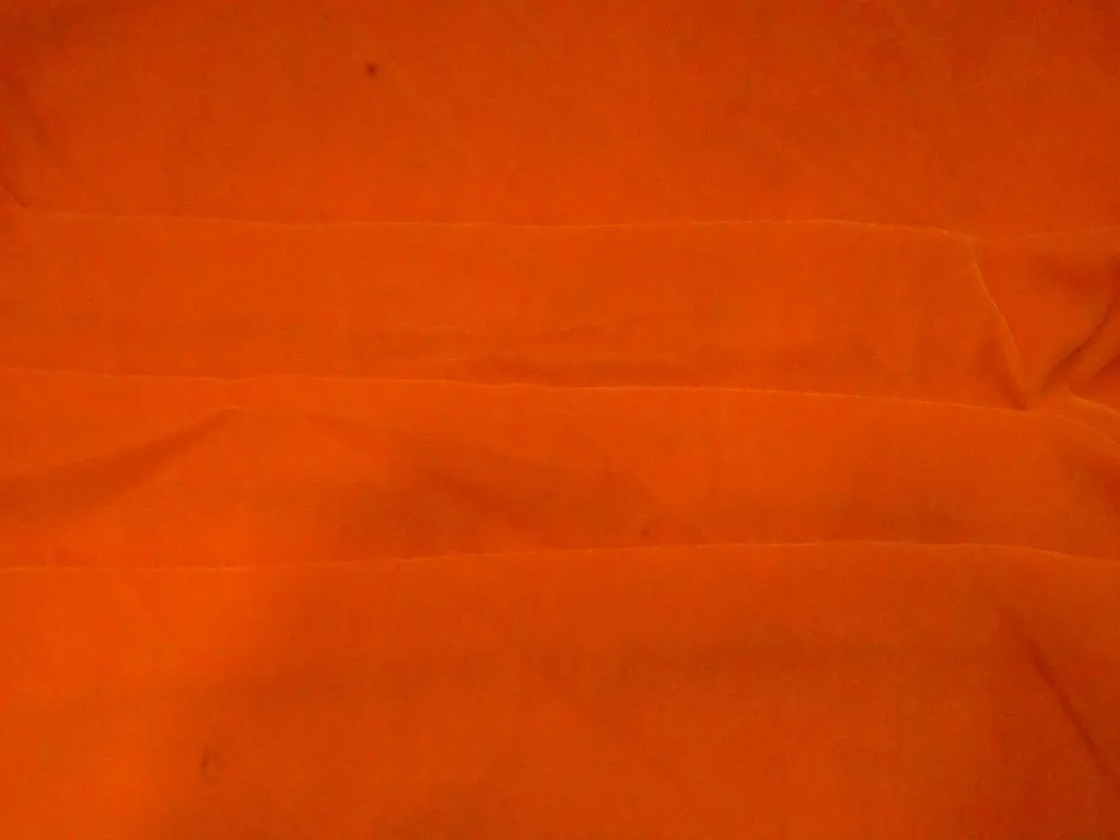 Orange Solid Velvet Fabric