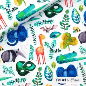 Organic Cotton Jersey - Zoo Visit