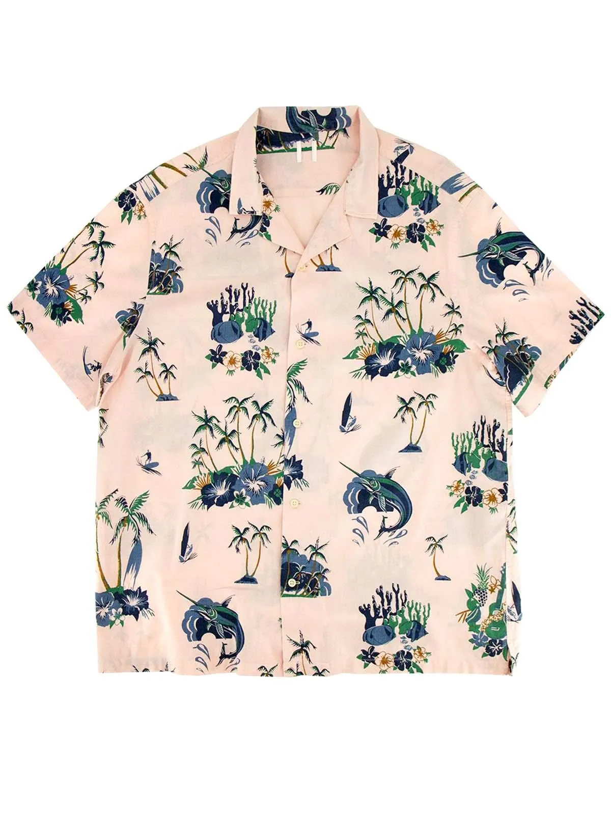Pink Sword Fish Hawaiian Shirt