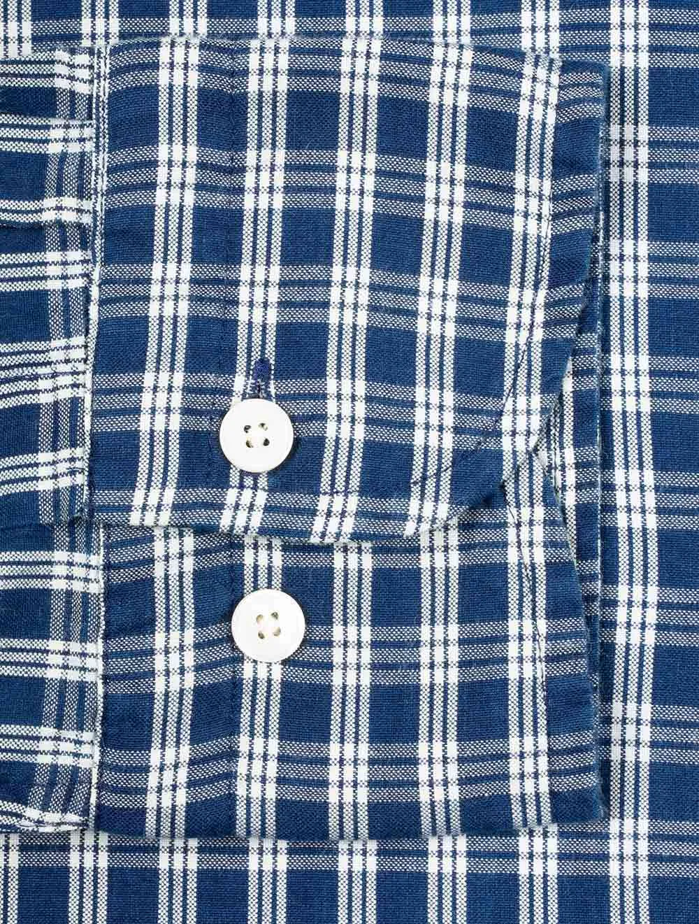 Regular Fit Ingigo Micro check Shirt Indigo
