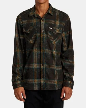 RVCA VACANCY LONG SLEEVE TOP - CHOCOLATE