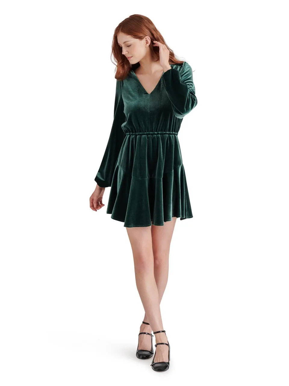Steve Madden Kara Velvet V-Neck Dress