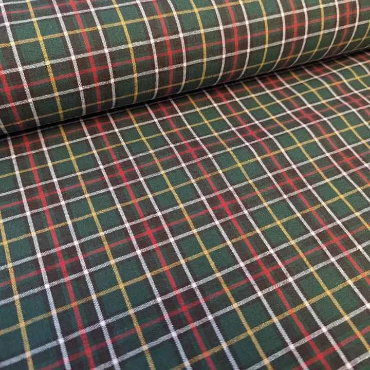 Tartan Cotton Newfoundland Plaid on Green