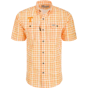 Tennessee Hunter Creek Windowpane Plaid Short Sleeve Shirt