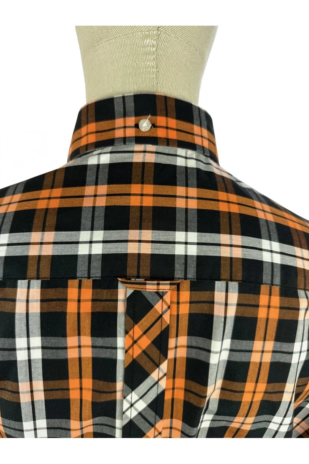 Trojan Check SS Shirt With Free Matching Pocket Square TC/1034 Trojan Orange - 289