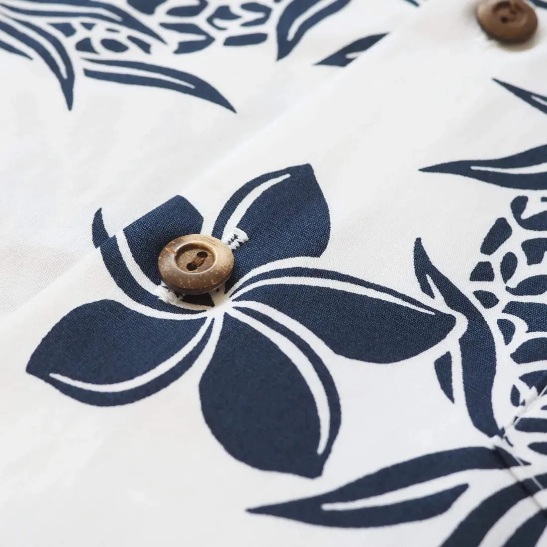 Ukulele Fun White Hawaiian Cotton Shirt