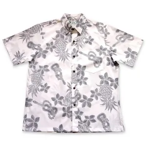 Ukulele Fun White Hawaiian REVERSE Shirt